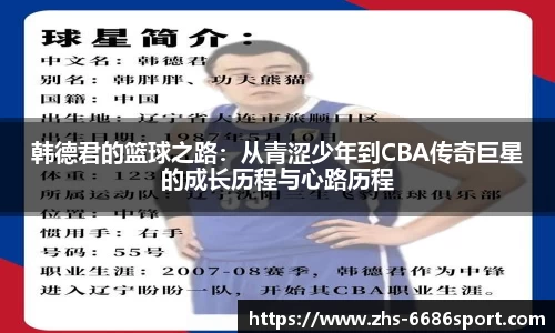 韩德君的篮球之路：从青涩少年到CBA传奇巨星的成长历程与心路历程